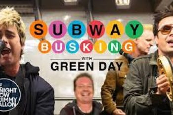 Green Day Busks With Fallon